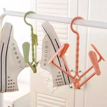 Hanging Shoe Rack Rotating Four Hooks Portable Drying Shoe Rack Wet and Dry Dual - use Drying Shoes Hanger Windproof - justgrabit.in | Just Grab It