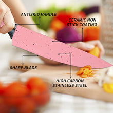 Stainless Steel Non Stick Ceramic Coating 6 Pcs Chef Kitchen Knife Set - justgrabit.in | Just Grab It