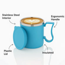 300ml Stainless Steel Mug: Insulated, Leakproof Lid, Hot/Cold Drinks (Mix Color) - Justgrabit Inc.