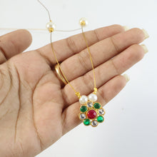 Elegant Traditional Multicolor Stone & Pearl Pendant Chain (1 Pc) - justgrabit.in | Just Grab It