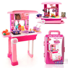 Kitchen Set Kids with Suitcase Role Play Cooking Toy for Girls & Boys (3+) - justgrabit.in | Just Grab It