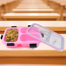 Plastic 3 Compartment Insulated Lunch Box, Lunch Box (1 Pc) - justgrabit.in | Just Grab It