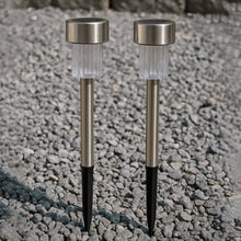 Solar - Powered Stainless Steel Garden Pathway Lights 31x4 cm (2 Pc) - justgrabit.in | Just Grab It