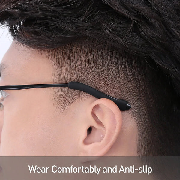 Eyeglass Anti Slip Ear Grip Soft Silicone Glasses Ear Hooks (1 Pair / Color May be Vary) - justgrabit.in | Just Grab It