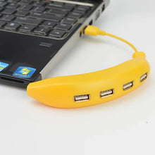 Banana Shape USB Hub, 2.0 Hub USB Splitter, 4 - Port USB Hub (1 Pc) - justgrabit.in | Just Grab It