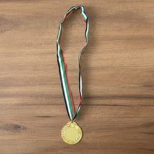 Gold Finish Winner Medal with Tricolor Ribbon for Sports (1 Pc) - justgrabit.in | Just Grab It