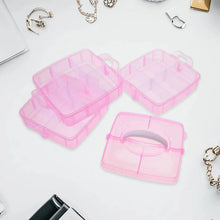 Versatile 18 - Grid 3 - Layer Transparent Plastic Organizer Box with Adjustable Dividers for Jewelry & Fishing Hooks - justgrabit.in | Just Grab It