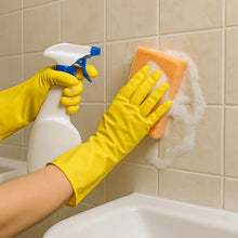 2 pair med yellow gloves For Types Of Purposes Like Washing Utensils, Gardening And Cleaning Toilet Etc. - Justgrabit Inc.