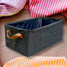 FOLDABLE STORAGE BOX HANDLES, COTTON AND LINEN STORAGE BINS AND BASKETS ORGANIZER FOR NURSERY, CLOSET, BEDROOM, HOME (45 Cm) - Justgrabit Inc.