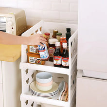4 - Layer Stackable Foldable Storage Organizer Cart for Kitchen, Closet, Bedroom & Bathroom - Justgrabit Inc.