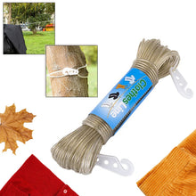 Clothesline Portable Travel Clothesline Adjustable with 2 Plastic Hooks (10 M Approx / 1 Pc) - justgrabit.in | Just Grab It