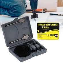 Drill Hole Cutter, Carbon Steel High Accuracy Incisive Hole Saw for Cutting PCV for Cutting Plastic for Cutting Wood Hole Saw Kit (18 Pcs Set) - Justgrabit Inc.