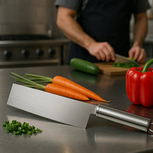 Professional - Grade Stainless Steel Vegetable Cleaver Knife 1 Pc - justgrabit.in | Just Grab It