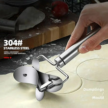 Multifunctional Easy and Fast Stainless Steel Puri cutter roller Machine with Handle for Home Baking Tools for Women, Dough Circle Roller Cutter for Kitchen (1 pc) - Justgrabit Inc.