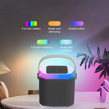 Wireless Speaker Microphone Set, RGB Light Support Memory Card PortableKaraoke Machine Perfect for Travel TV - Justgrabit Inc.