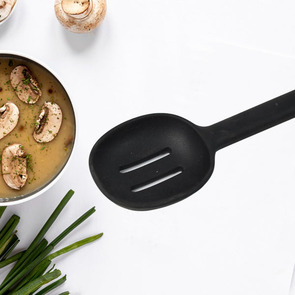 SILICON NON - STICK HEAT RESISTANT KITCHEN ITEM PREMIUM SPOON ( 1PC ) - justgrabit.in | Just Grab It