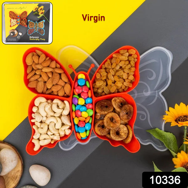 5 Compartment Multipurpose Butterfly Plastic Tray (1 Pc) - justgrabit.in | Just Grab It