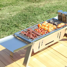 Portable BBQ / Barbecue Grill Stainless Steel Folding Charcoal Grill (1 Set / Net Weight : 2207 GM) - justgrabit.in | Just Grab It