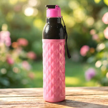Plastic 1000 ML ApproxDiamond Pattern Leakproof Water Bottle (1 Pc) - justgrabit.in | Just Grab It