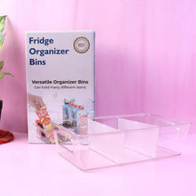 Plastic Refrigerator Organizer Bins, 1 Stackable Fridge Organizers with Handle, Clear Organizing Food Fruit Vegetables Pantry Storage Bins for Freezer kitchen Cabinet Organization and Storage (1 Pc Mix Color) - Justgrabit Inc.