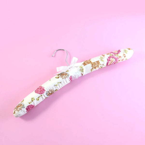 Premium Padded Floral Clothes Hanger (1 Pc) - justgrabit.in | Just Grab It