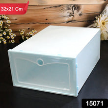 1 Layer Plastic Shoes Storage Box, Stackable Shoe Storage (1 pc / 32x21x12 CM) - justgrabit.in | Just Grab It