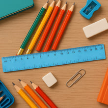 4 - Piece Transparent Geometry Instrument Set with Ruler - justgrabit.in | Just Grab It