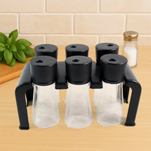 6 - Piece Plastic Spice Jar Set with Stand - Justgrabit Inc.