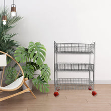 3 - Tier Stainless Steel Kitchen Trolley - justgrabit.in | Just Grab It