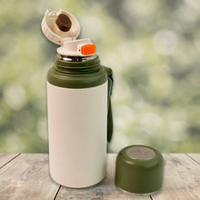 Stainless Steel Mug / Bottle Vacuum Insulated Cup With Handle, Small Cup & Straw (650 ML) - justgrabit.in | Just Grab It