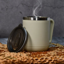 Ganesh Premium Stainless Steel Coffee Mug with heat resistant mug lid. Approx 400Ml mug. - Justgrabit Inc.