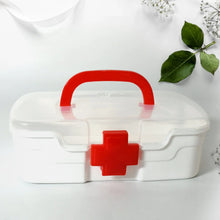 Medical Box, 1 Piece, Indoor Outdoor Medical Utility, Medicine Storage Box, Detachable Tray Medical Box Multi Purpose Regular Medicine, First Aid Box with Handle & Transparent Lid - Justgrabit Inc.