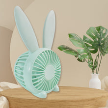 Cute Rabbit USB Desk Fan for Kids & Camping (1 Pc, Plastic, Mist Air) - justgrabit.in | Just Grab It