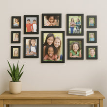 Premium Black Photo Frame Set 12 Pcs Wall Hanging Gallery Frames - justgrabit.in | Just Grab It