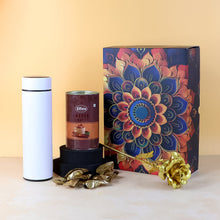 Effete Coffee Almonds Gift Hamper, Golden Rose With Bottle (3 Pc Set), Mix Color - justgrabit.in | Just Grab It