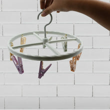 Clothespin Rack Laundry Drying Rack, Clothes Hangers with 8 Clips, Clip Hanger Drip Hanger for Drying Underwear, Baby Clothes, Socks, Bras, Towel, Cloth Diapers, Gloves - justgrabit.in | Just Grab It