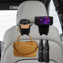 3 - in - 1 Car Headrest Backseat Organizer with Phone Holder & Hooks for Travel - justgrabit.in | Just Grab It