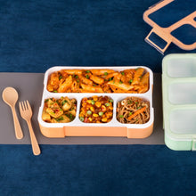 Leak - Proof Lunch Box with 4 Compartments for School & Office Use - justgrabit.in | Just Grab It