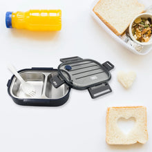 304 Stainless Steel Thermal Lunch Box Leakproof Food Storage Containers, 2 - Compartment Lunch Box, Lunch Box for Boys, Girls, Kids, School & Office (500ML) - justgrabit.in | Just Grab It
