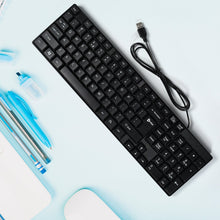 Wired USB 102 Keys, Ergonomic Portable Typewriter Keyboard Home Office, Plug and Play - justgrabit.in | Just Grab It