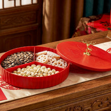 2 Layer Multipurpose Decorative Dry Fruit and Snack Serving Tray (1 Pc) - justgrabit.in | Just Grab It