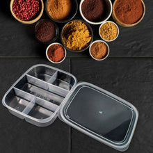 Plastic 5 - Compartment Excellent container Reusable Lunch Box (1 Pc) - justgrabit.in | Just Grab It