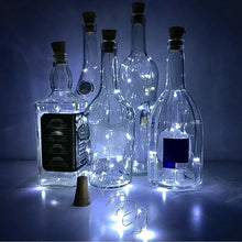 Wine Bottle Cork String Light | Multi LED / 2M Cable Length Copper Wire Battery Operated (White / 1 Pc) - justgrabit.in | Just Grab It