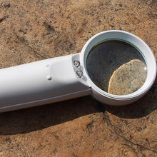 Hand - Held Magnifier with Dual LED Lights (1 Pc / 37MM / Battery not included) - justgrabit.in | Just Grab It