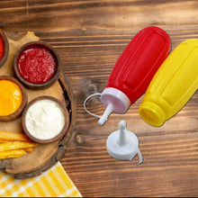 Plastic Squeeze Bottle Ketchup Mustard Honey Sauce Dispenser Bottle ( 2 Pc Set ) - justgrabit.in | Just Grab It