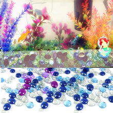 Glass Gem Stone, Flat Round Marbles Pebbles for Vase Fillers, Attractive pebbles for Aquarium Fish Tank. - Justgrabit Inc.