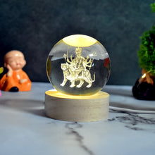 Ambaji 3D Crystal Ball lamps With Base (1 Pc) - justgrabit.in | Just Grab It