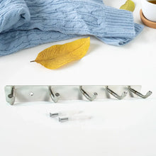 Stainless Steel Wall Mounted Coat 5 Hook Rack (26x3 / 1 Pc) - Justgrabit Inc.