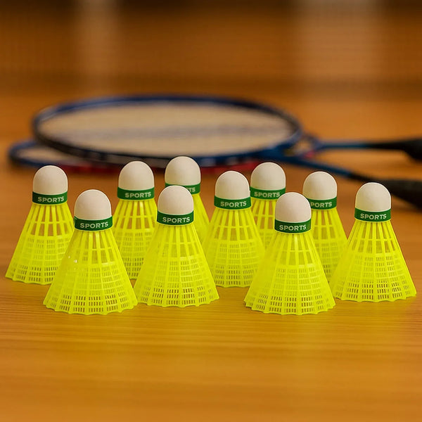 Knx Premium Plastic Badminton Shuttlecock Set (10 Pcs) - Justgrabit Inc.