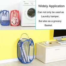 Foldable Collapsible Mesh Laundry Bag Pack Of 1 (Mix Color) - justgrabit.in | Just Grab It